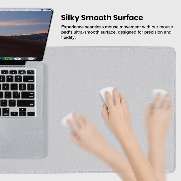 Waterproof Mouse Pad with Durable Stitched Edge, Large Gaming Keyboard Pad, Non- - Picture 2 of 8